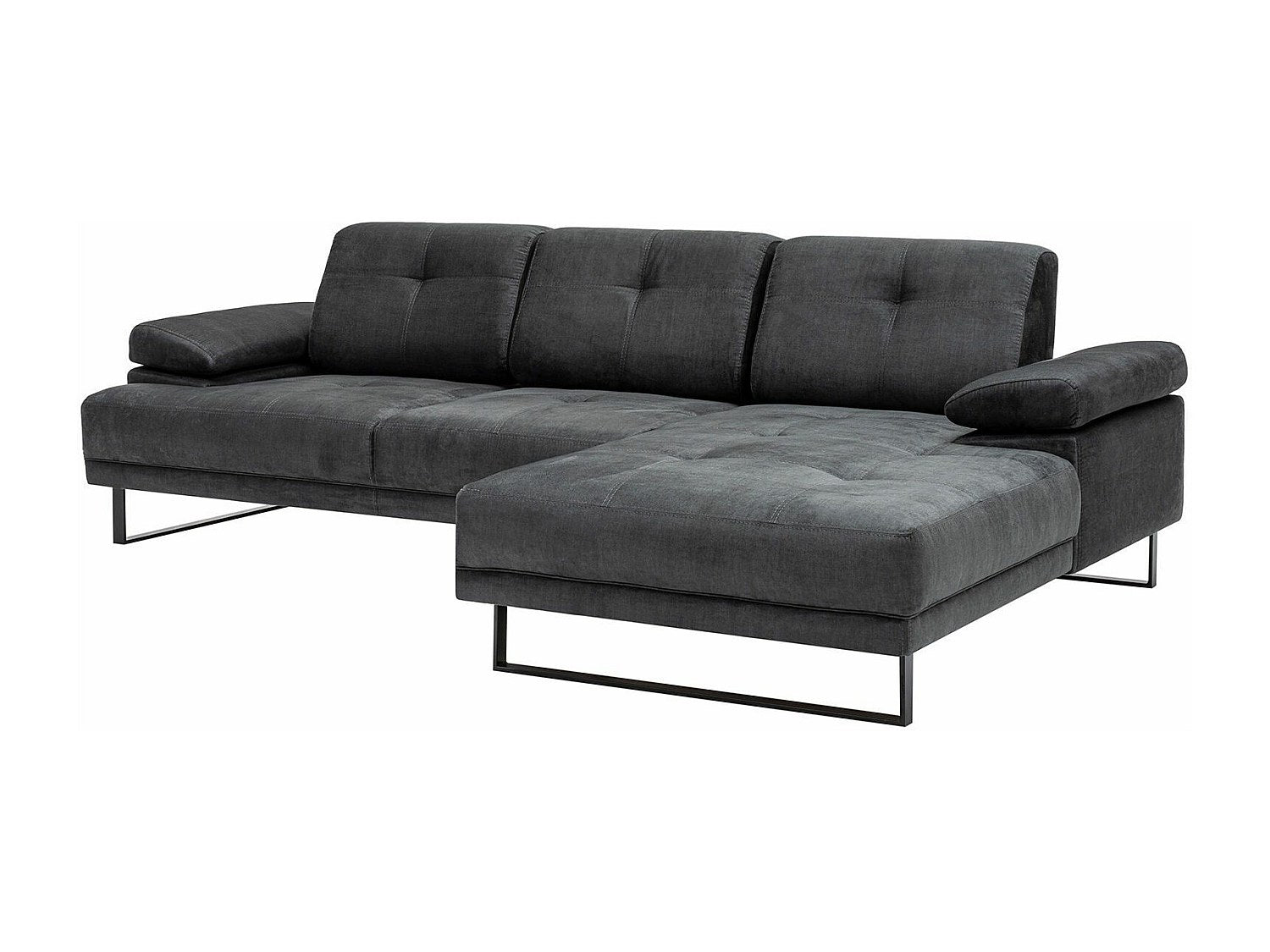 Canapé modulable gris tissu