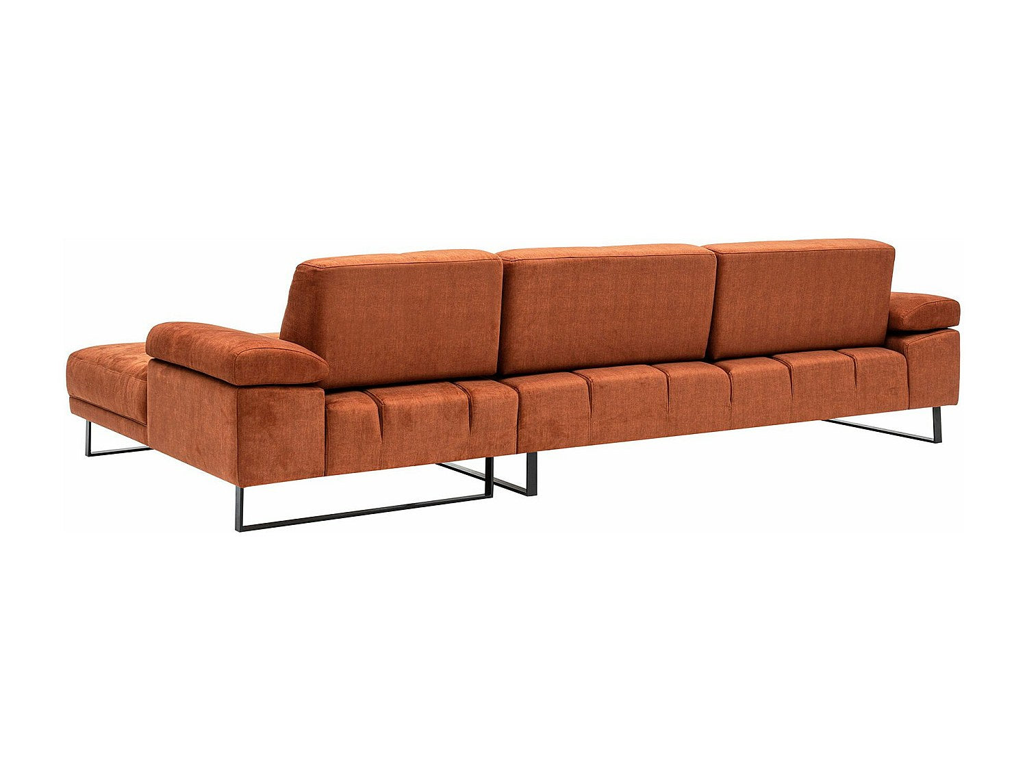 Canapé modulable orange tissu
