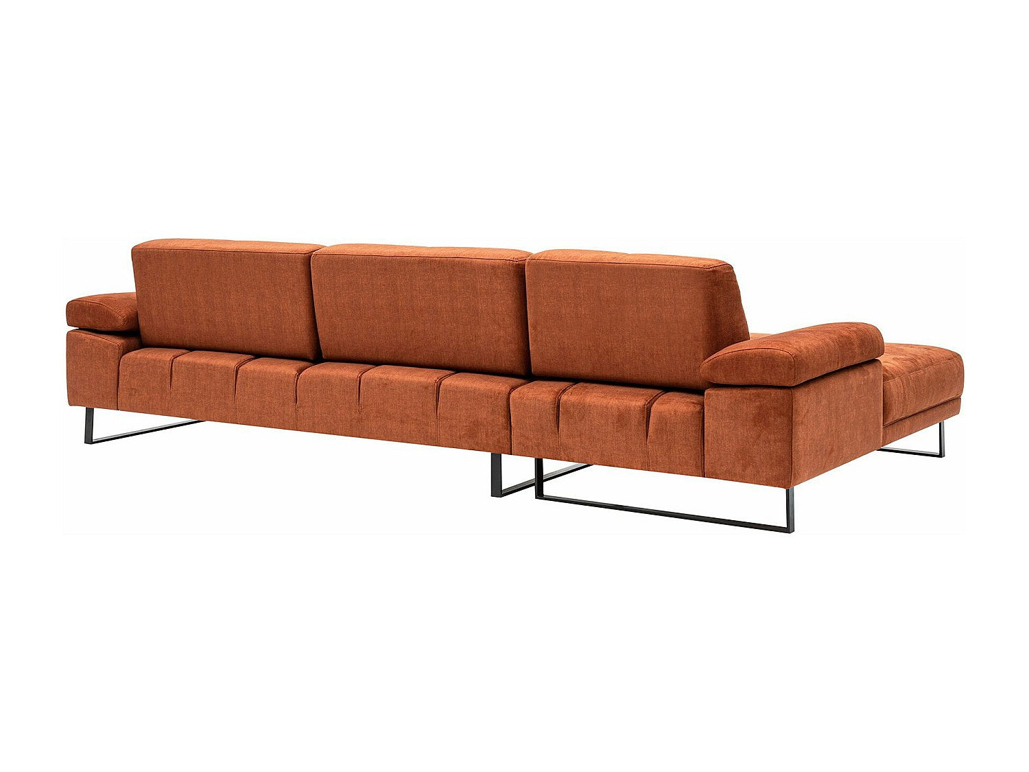 Canapé modulable orange tissu