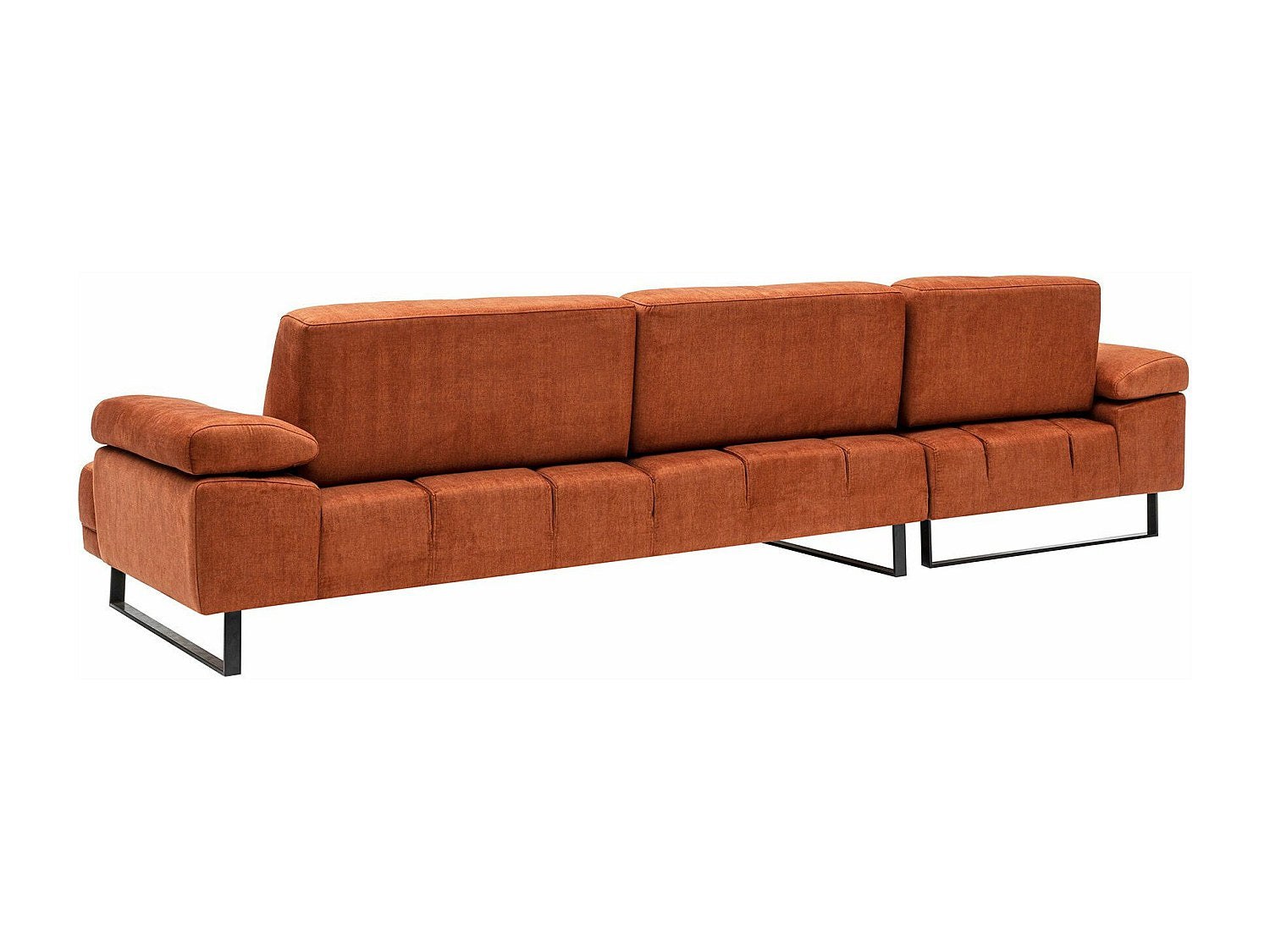 Canapé modulable orange tissu
