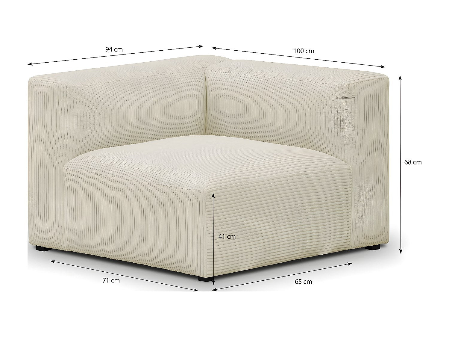 Chauffeuse modulable beige velours