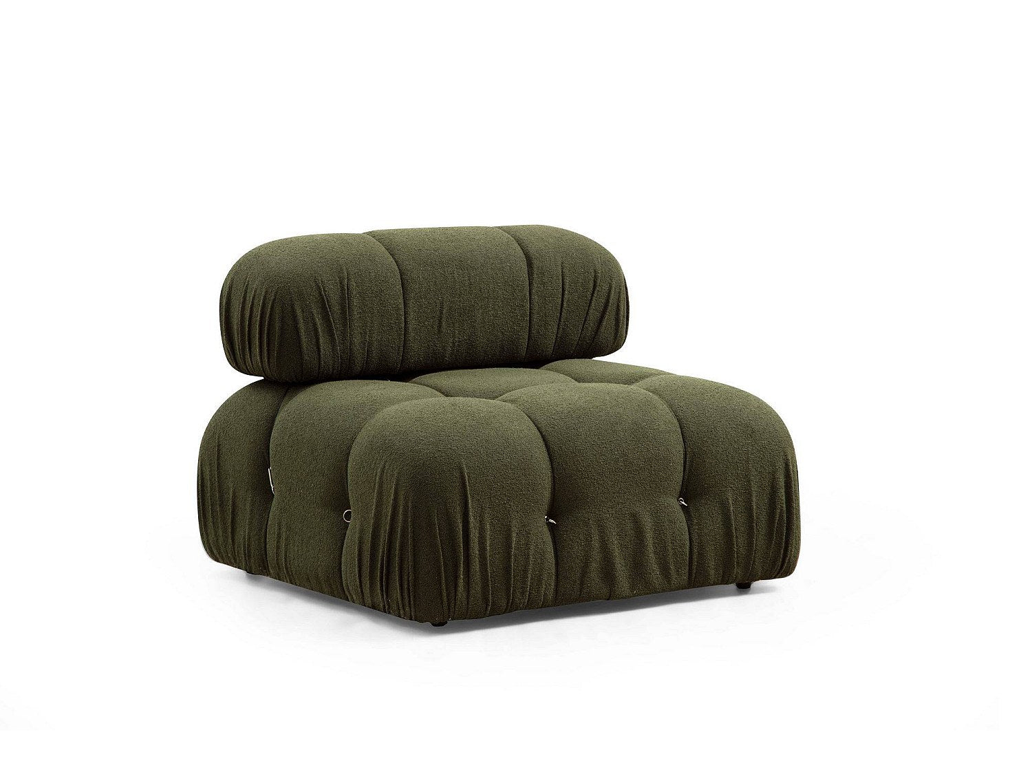 Angle pour canapé modulable 4 places vert velours - Bubble