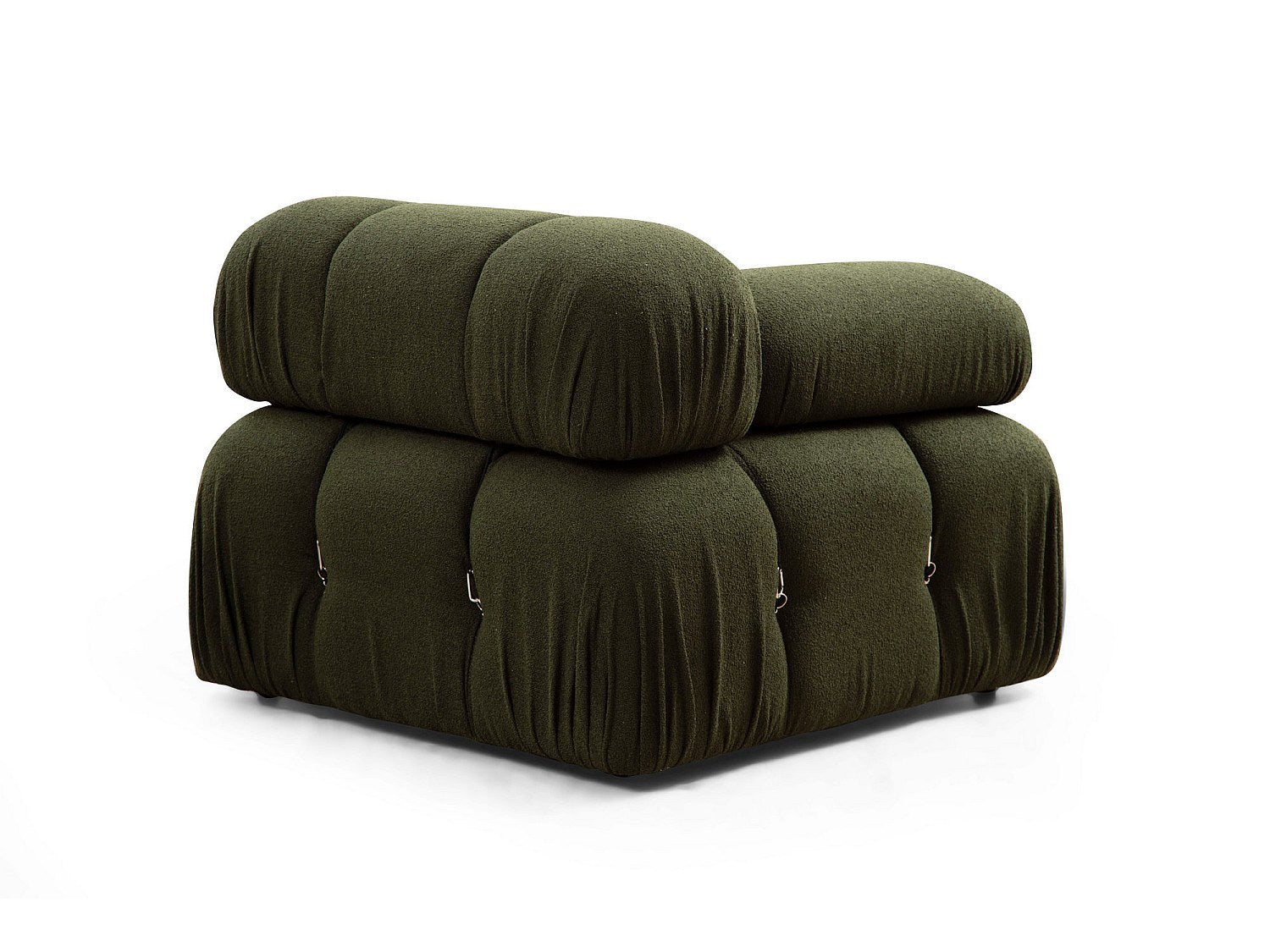 Angle pour canapé modulable 4 places vert velours - Bubble