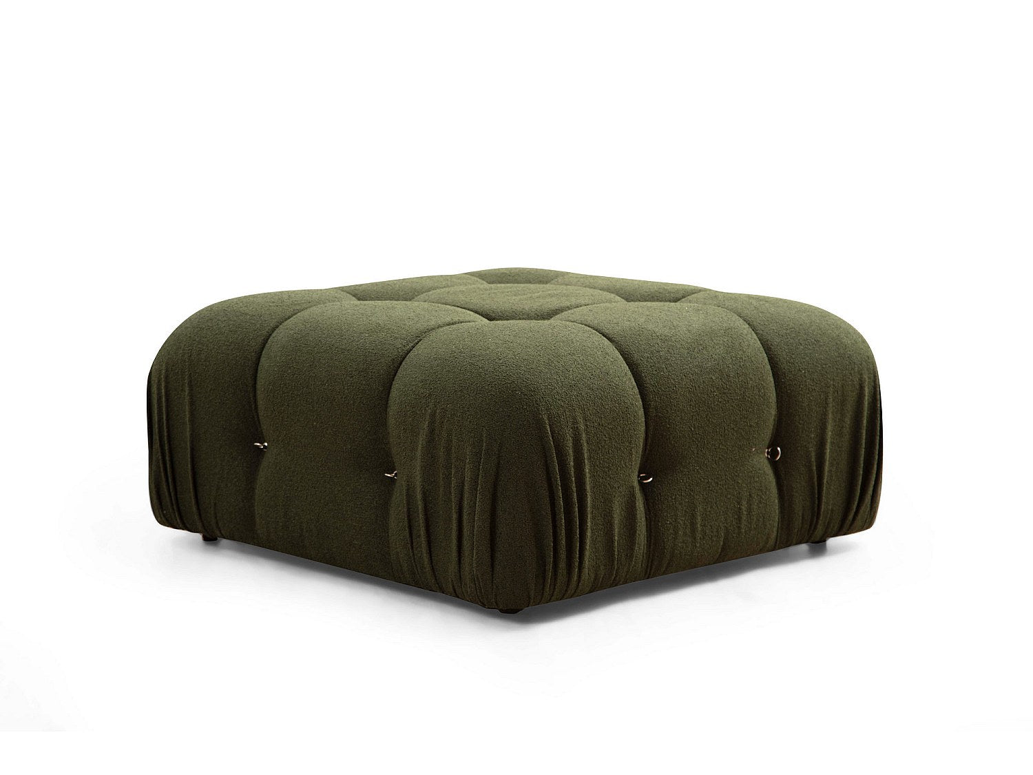 Angle pour canapé modulable 4 places vert velours - Bubble