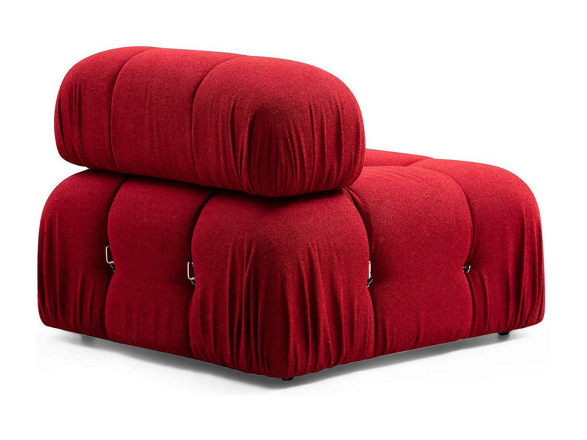Angle pour canapé modulable 4 places rouge velours - Bubble