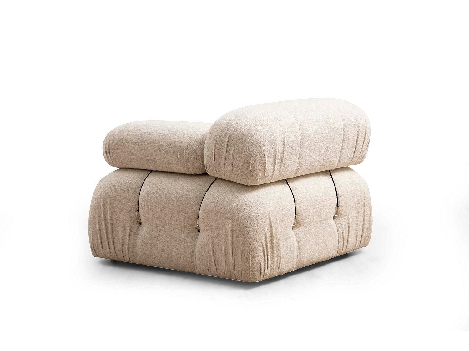 Angle pour canapé modulable 4 places beige velours - Bubble