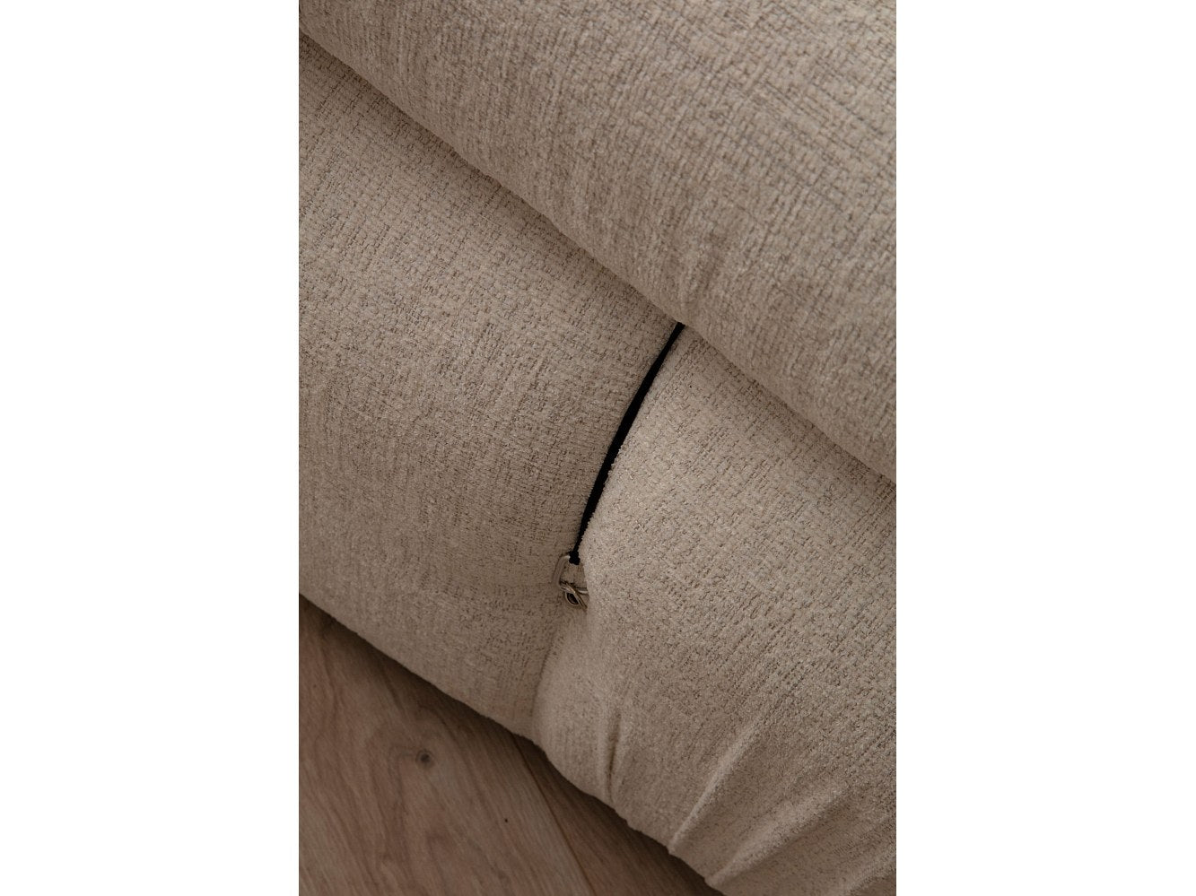 Angle pour canapé modulable 4 places beige velours - Bubble