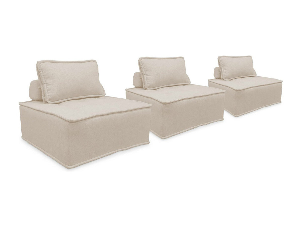 Chauffeuse modulable beige tissu