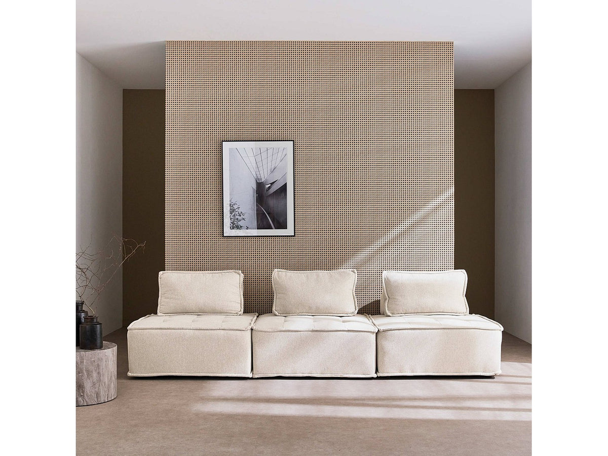 Chauffeuse modulable beige tissu