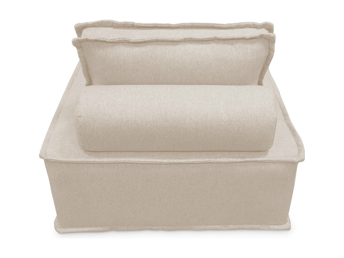 Chauffeuse modulable beige tissu