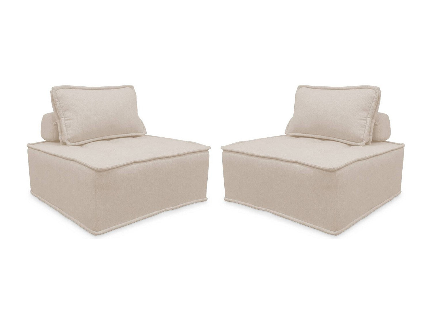 Chauffeuse modulable beige tissu