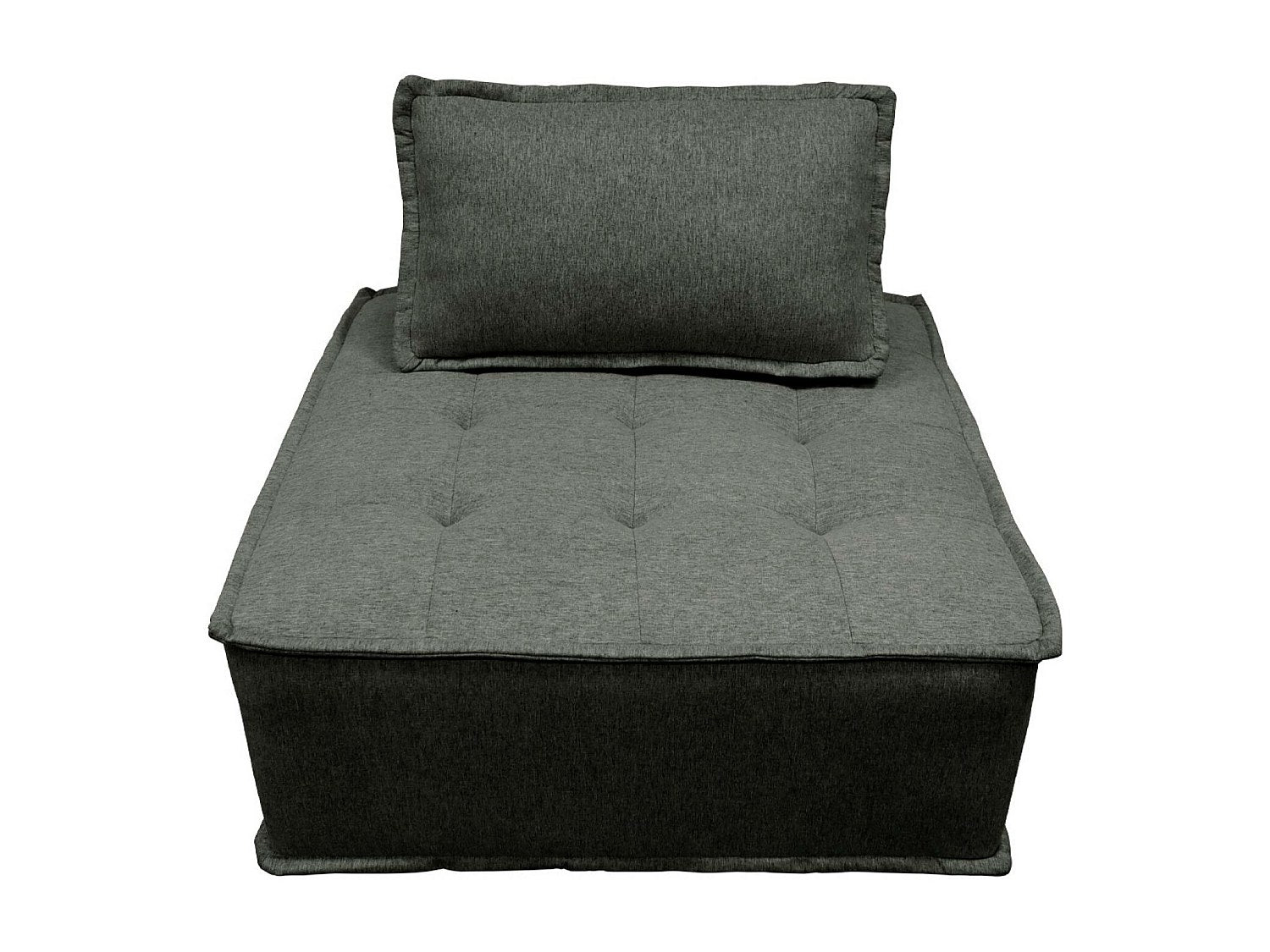 Chauffeuse modulable gris tissu