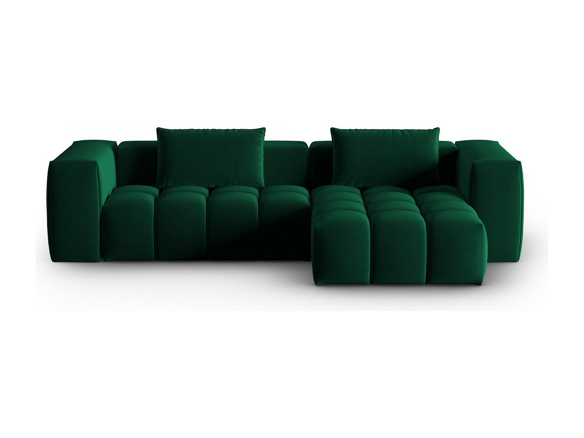 Canapé modulable 3 places vert velours