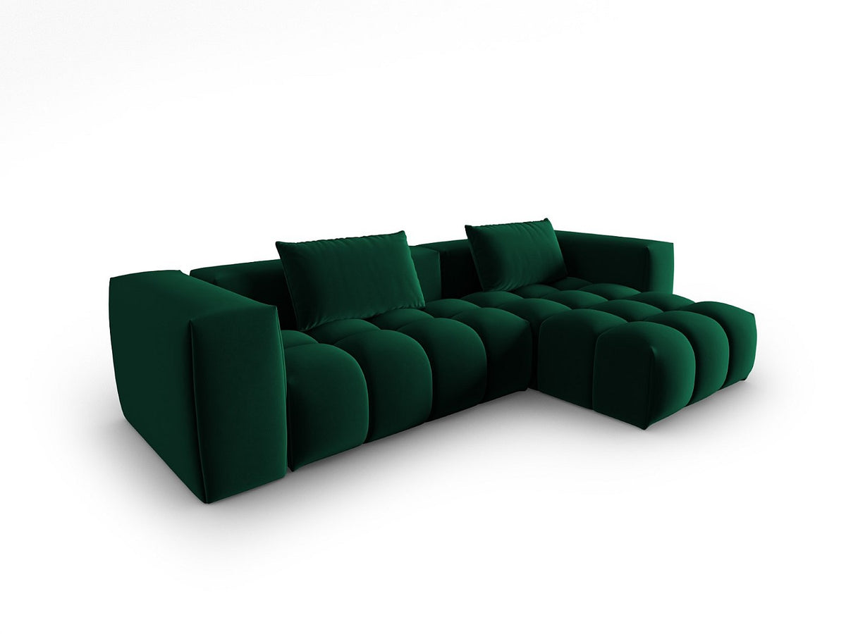 Canapé modulable 3 places vert velours