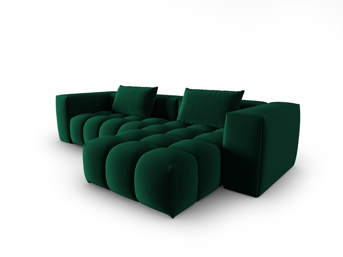 Canapé modulable 3 places vert velours
