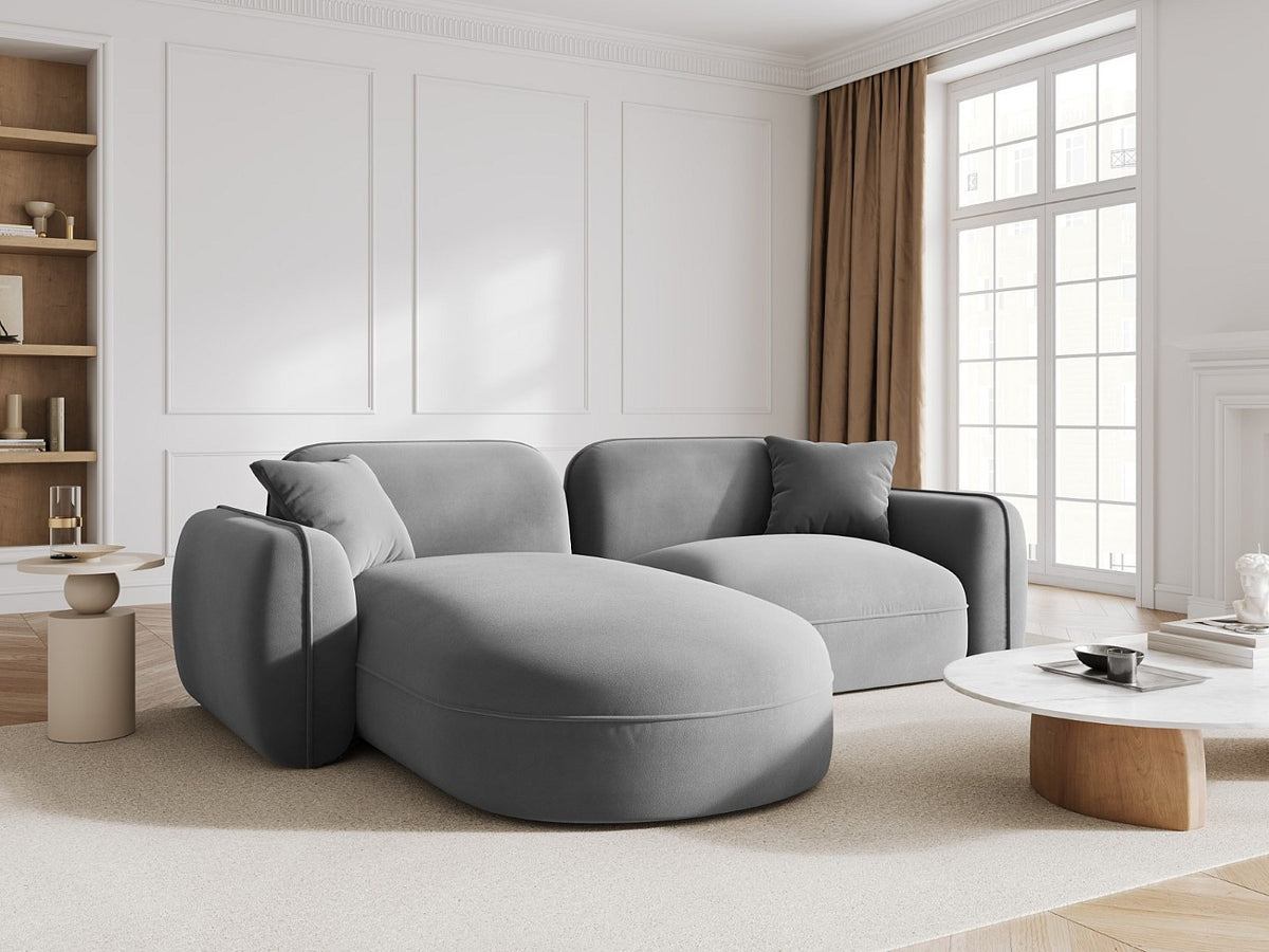 Canapé modulable 3 places gris velours