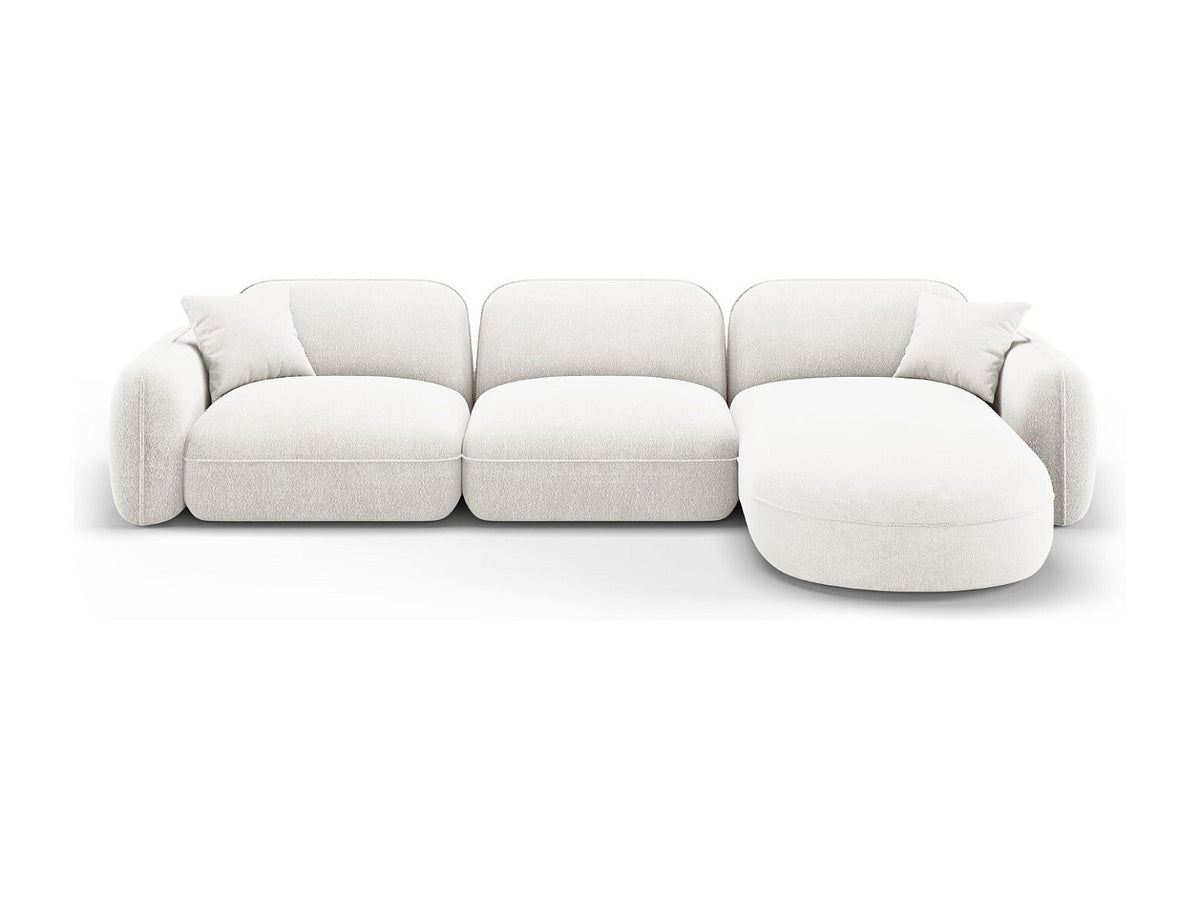 Canapé modulable 4 places beige velours
