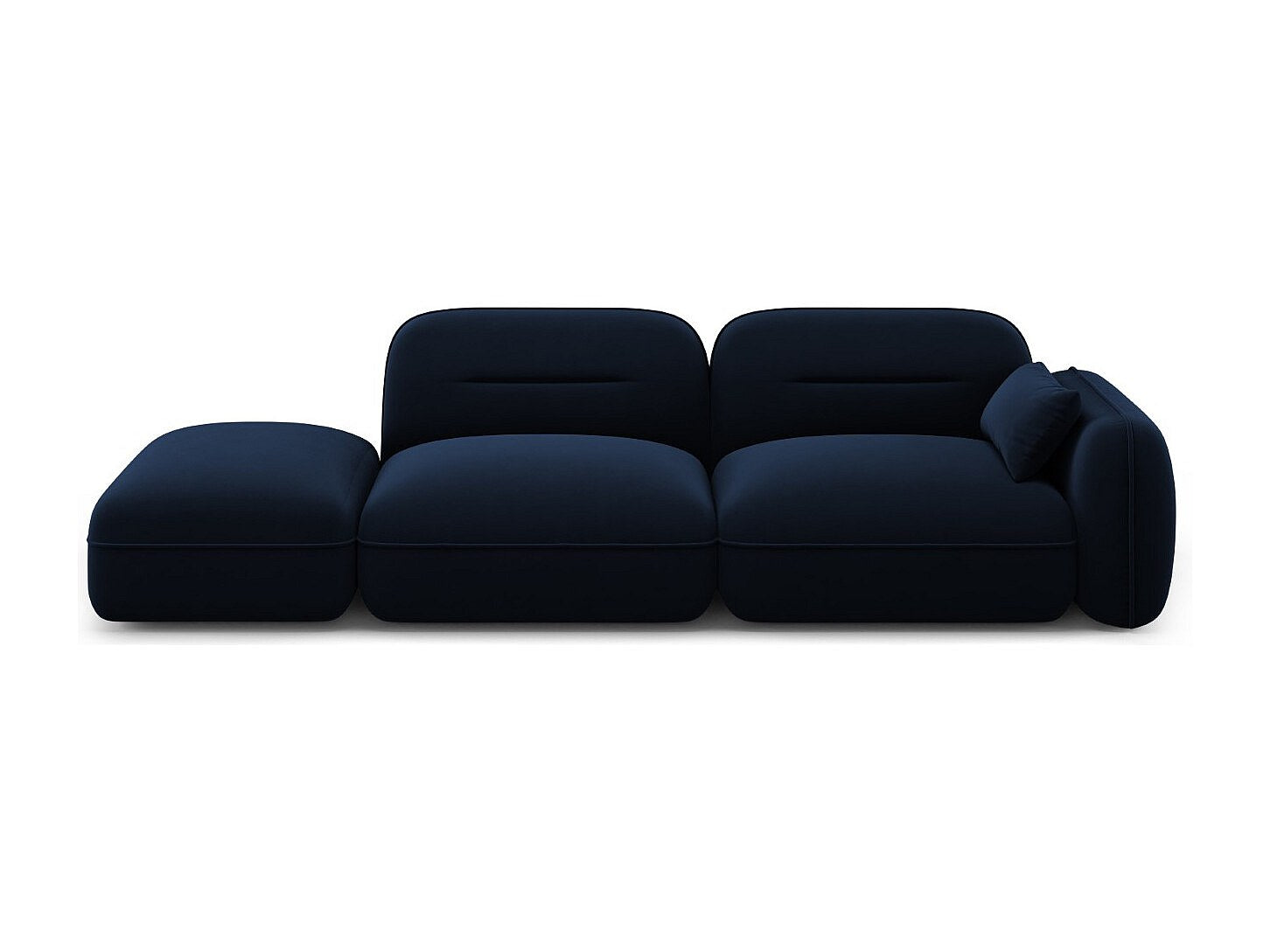 Canapé modulable 3 places bleu velours