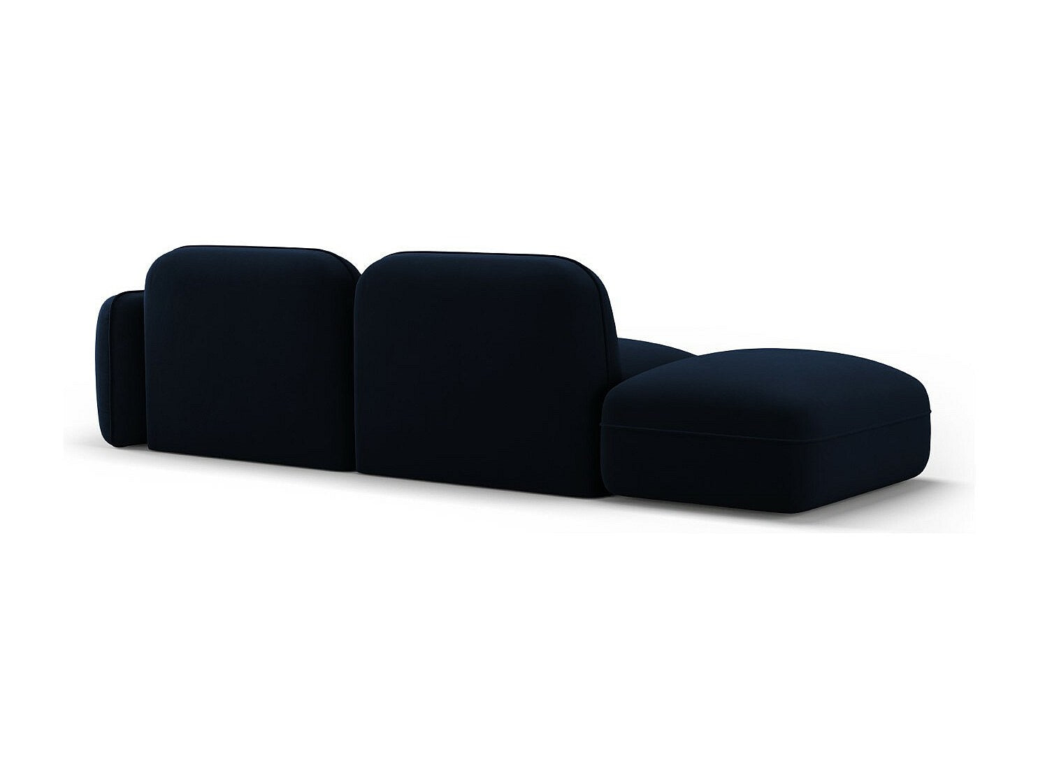 Canapé modulable 3 places bleu velours