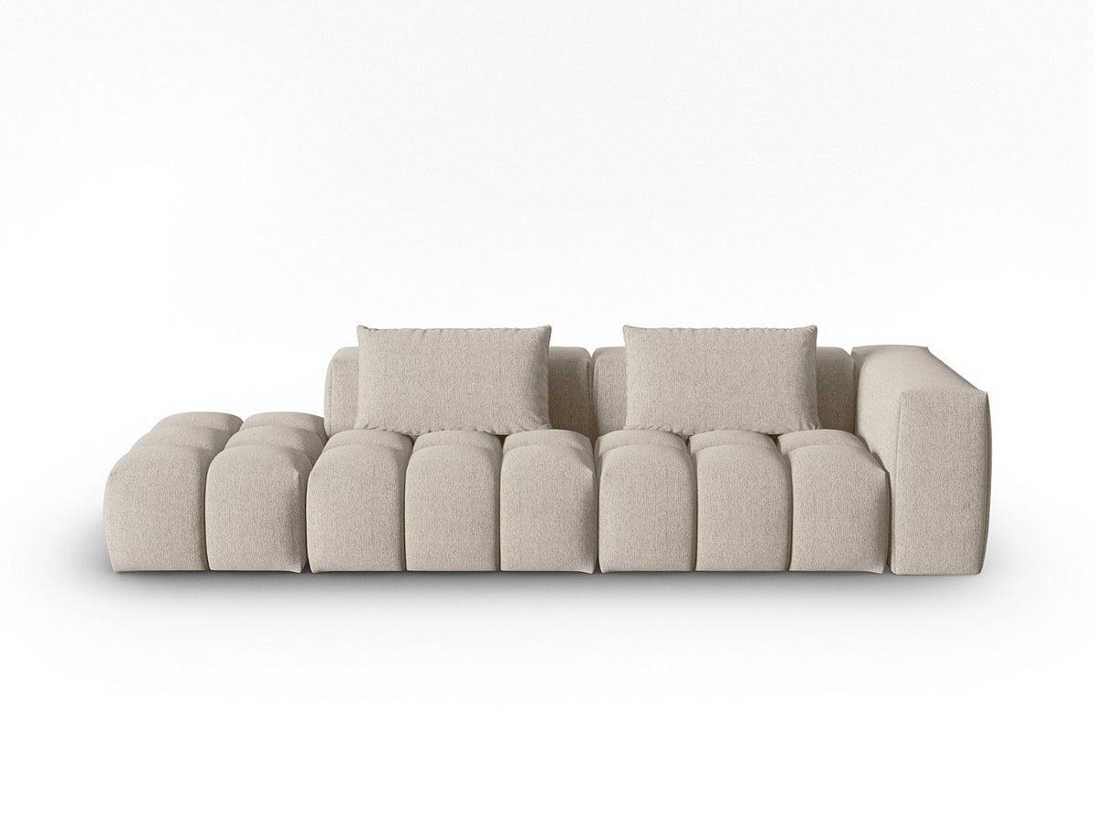 Canapé modulable 3 places marron tissu
