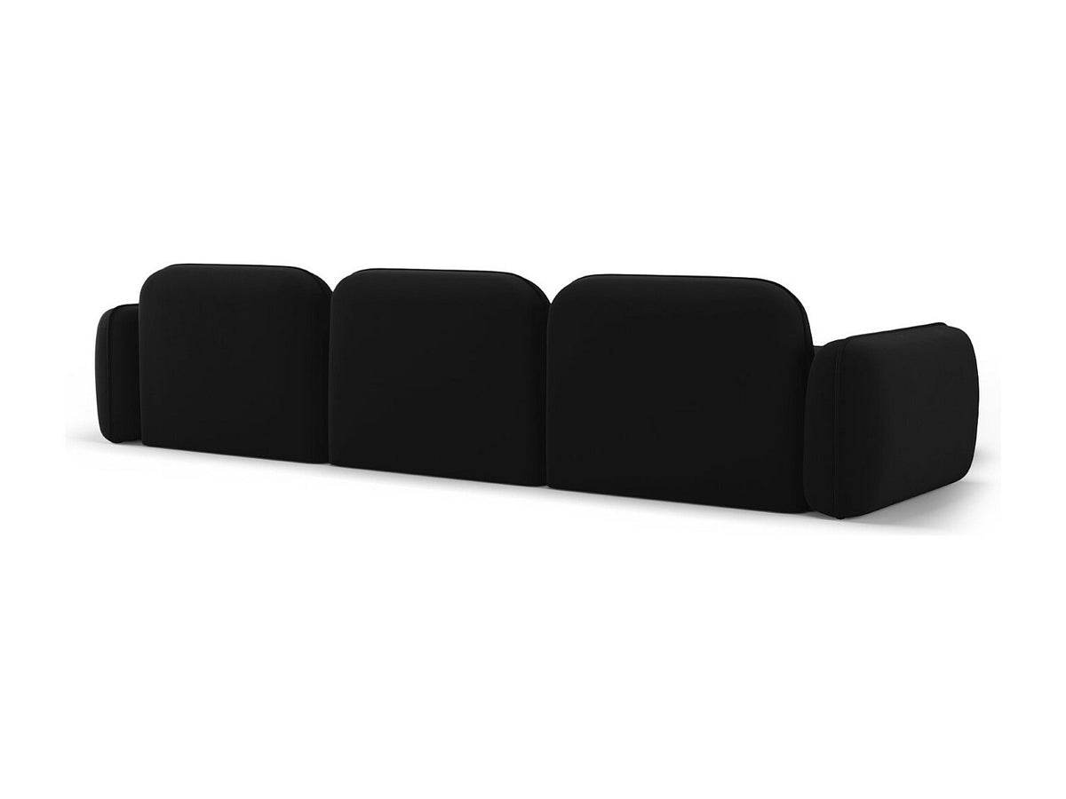 Canapé modulable 4 places noir velours