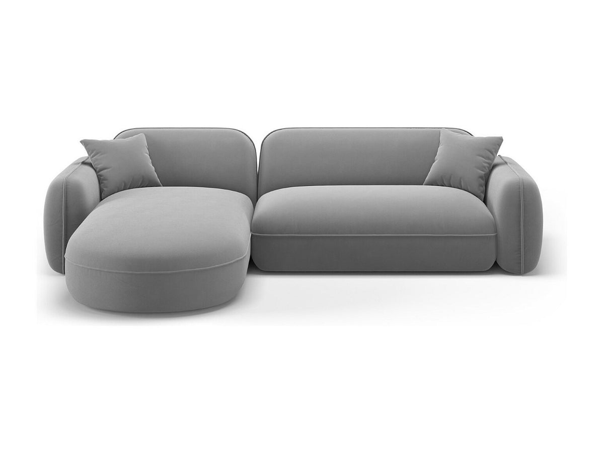 Canapé modulable 4 places gris velours