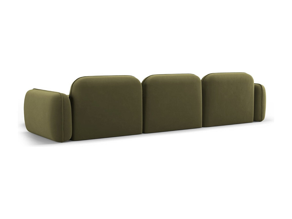 Canapé modulable 4 places vert velours