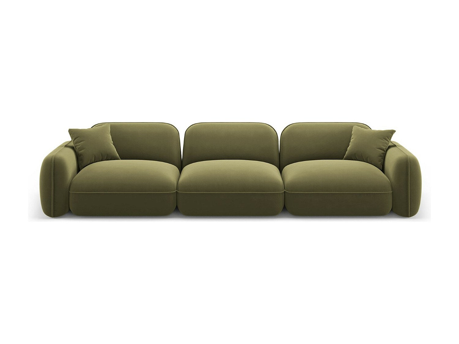 Canapé modulable 4 places vert velours