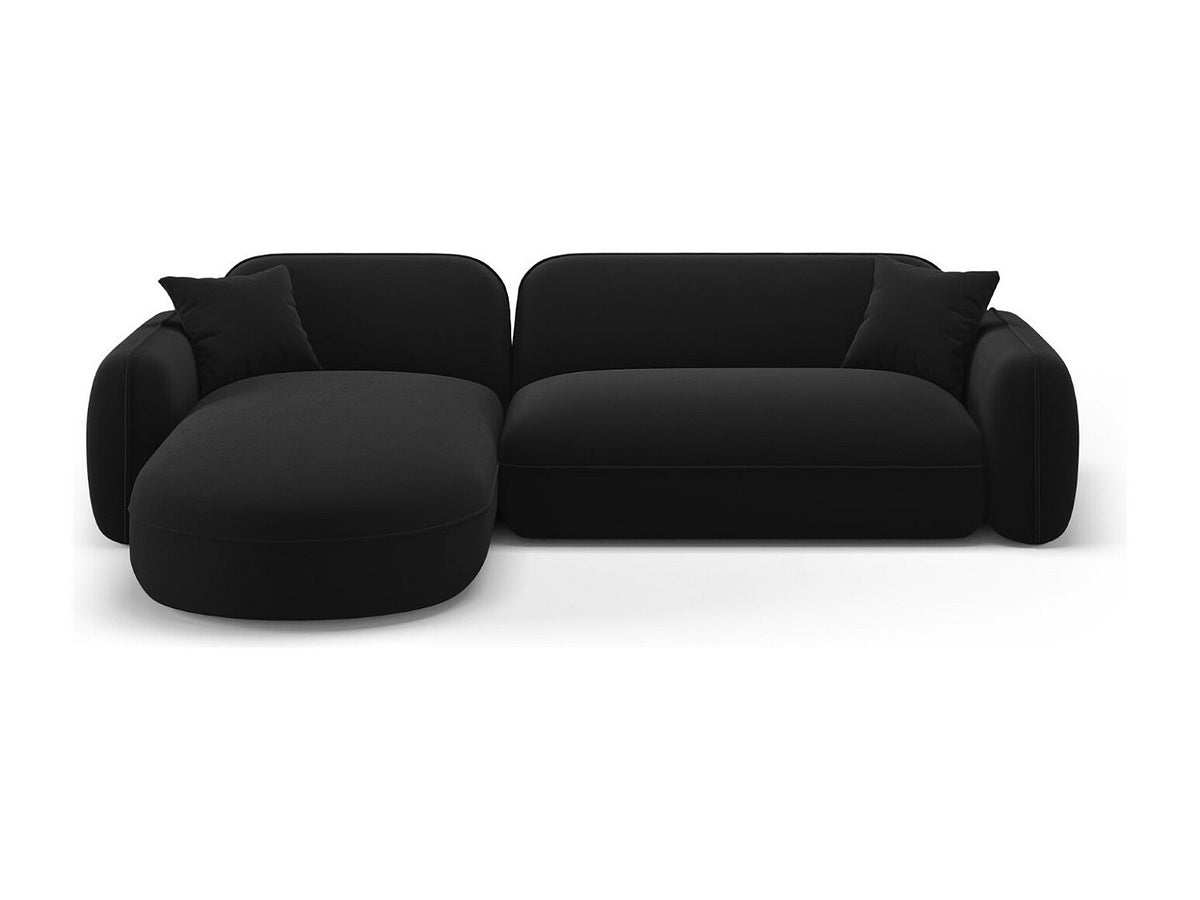 Canapé modulable 4 places noir velours