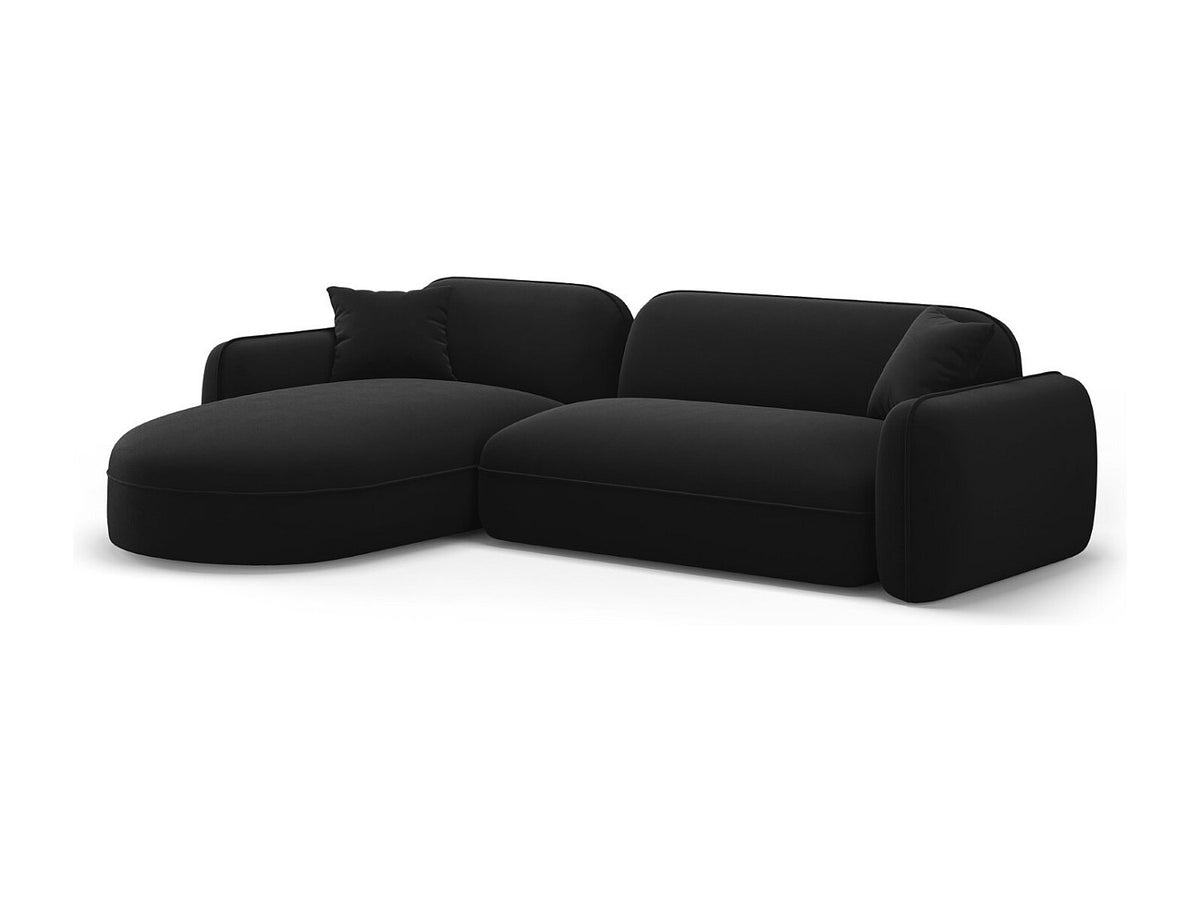 Canapé modulable 4 places noir velours