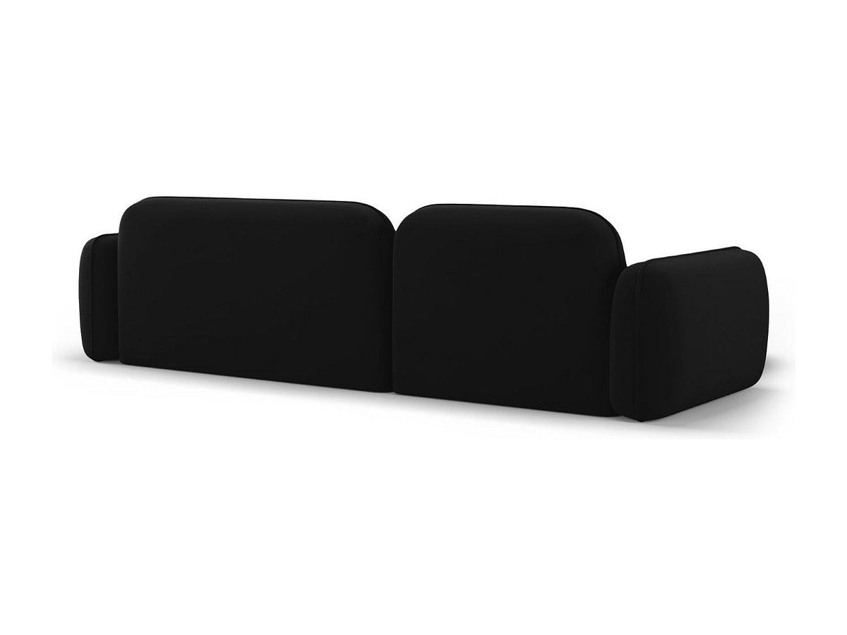 Canapé modulable 4 places noir velours