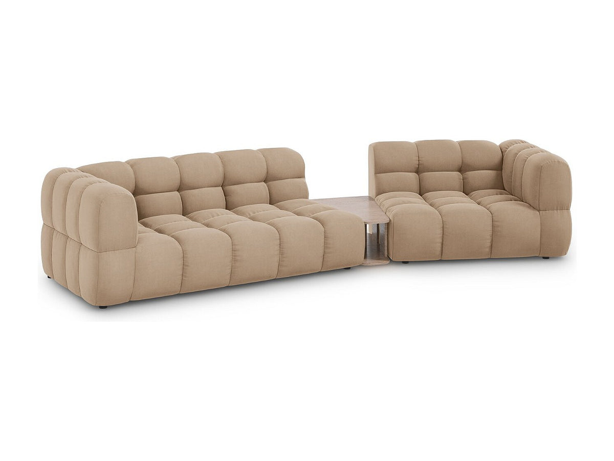 Canapé modulable 3 places marron velours