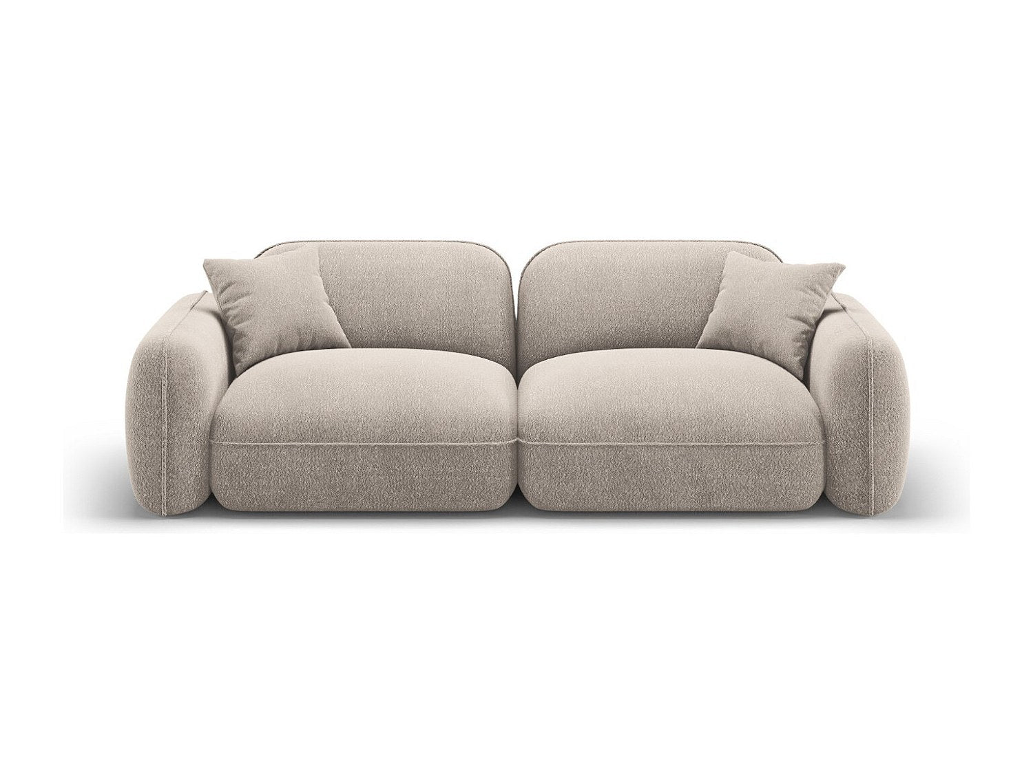 Canapé modulable 3 places beige velours