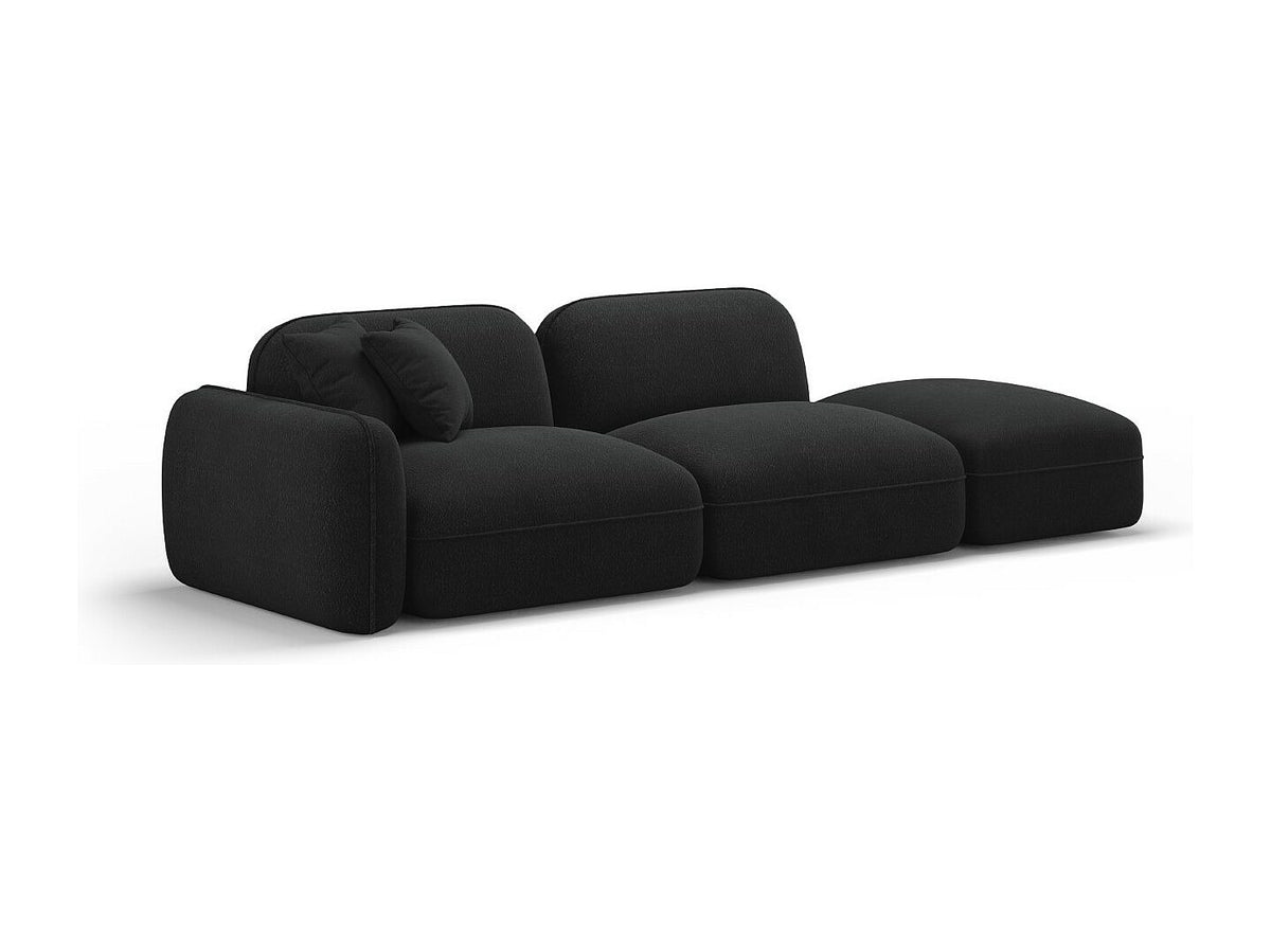 Canapé modulable 3 places gris velours