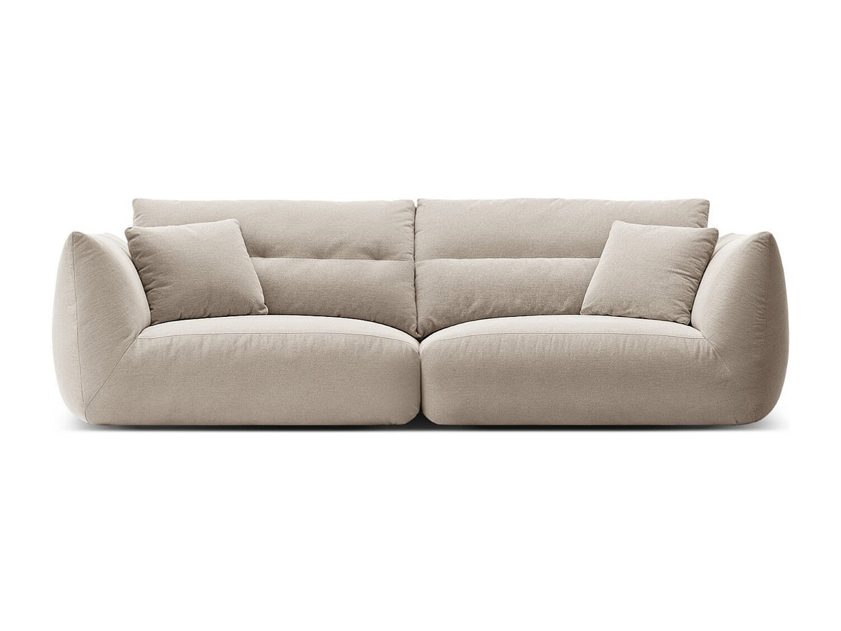 Canapé modulable 4 places beige tissu