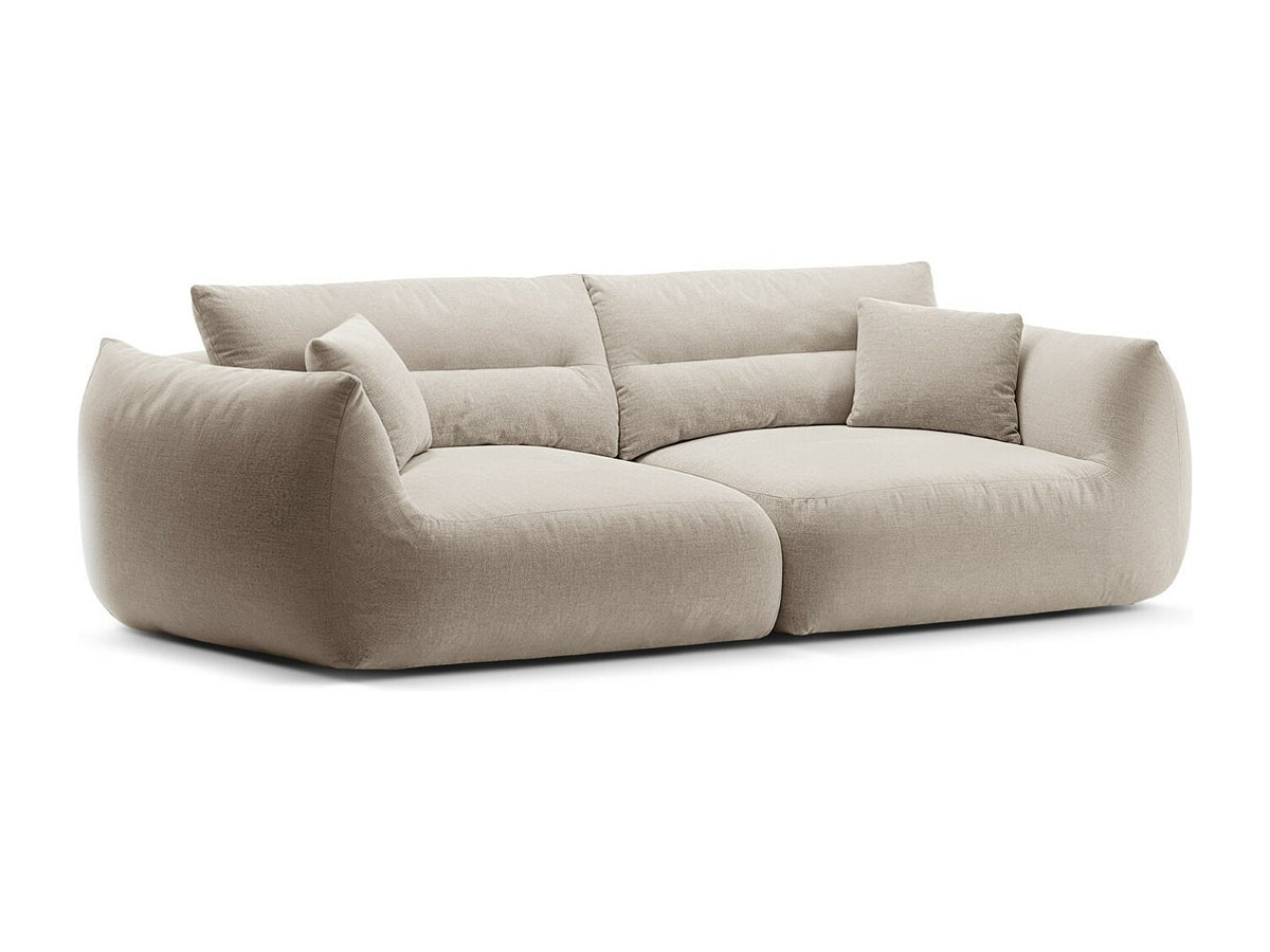 Canapé modulable 4 places beige tissu