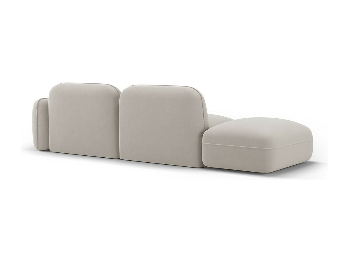 Canapé modulable 3 places beige velours
