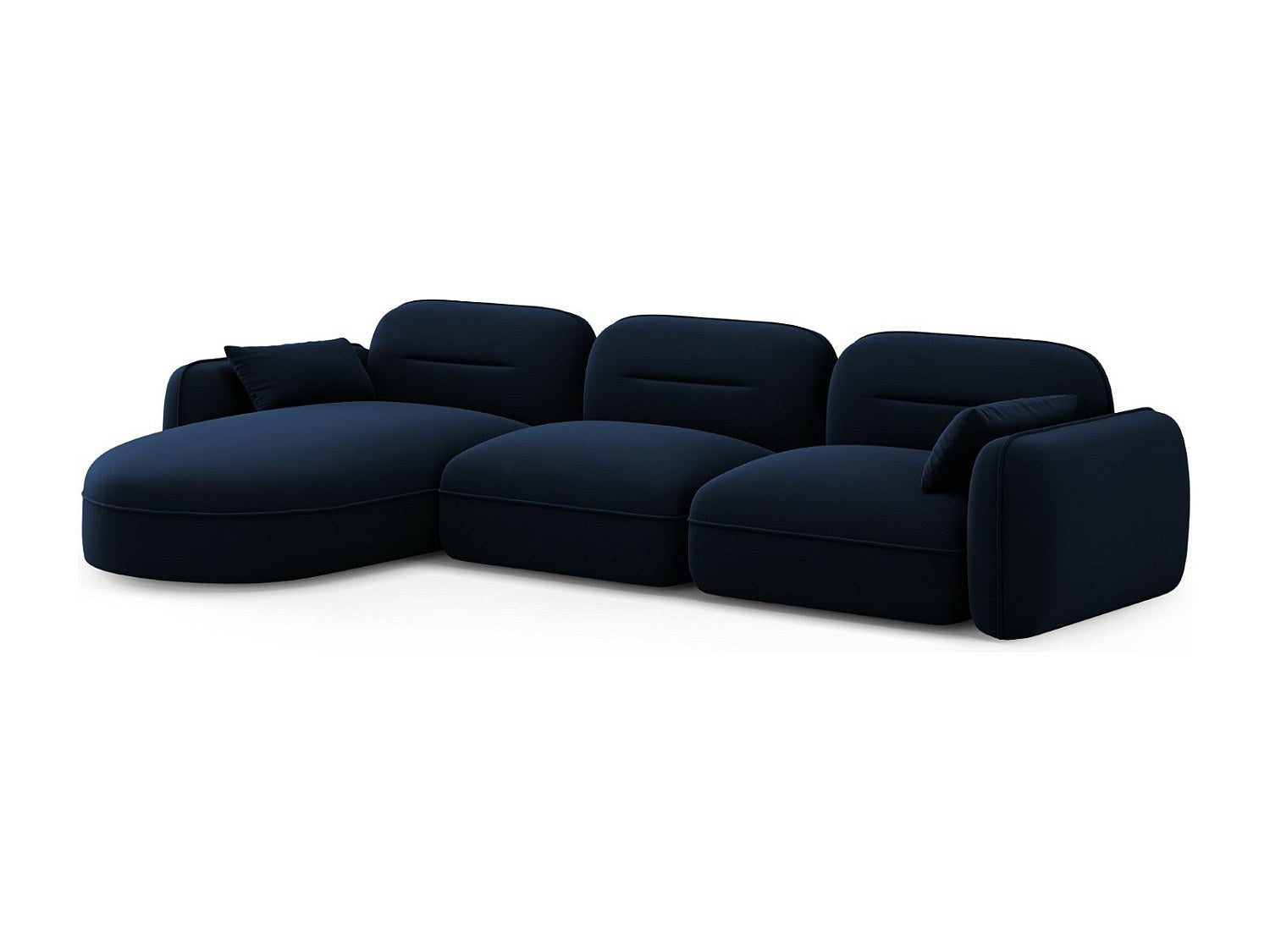 Canapé modulable 4 places bleu velours