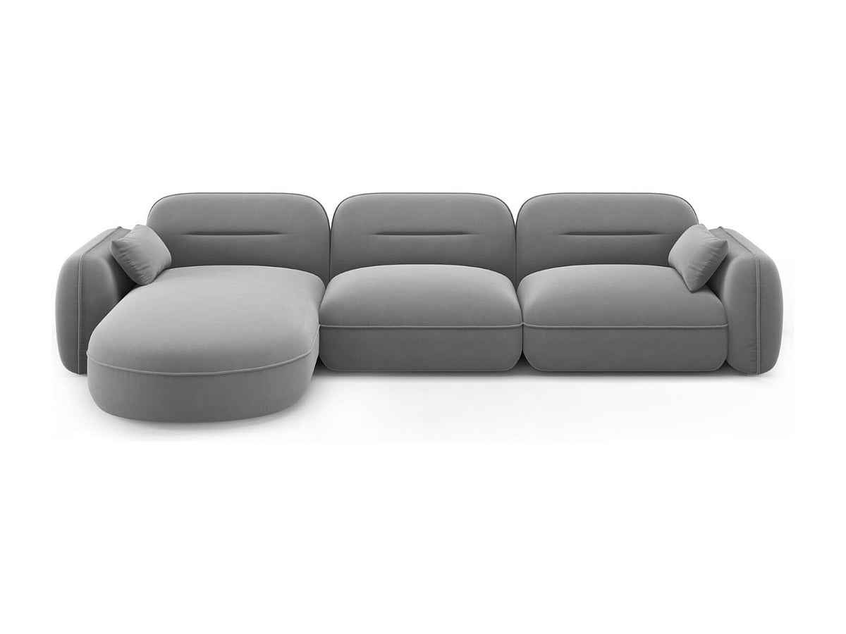 Canapé modulable 4 places gris velours