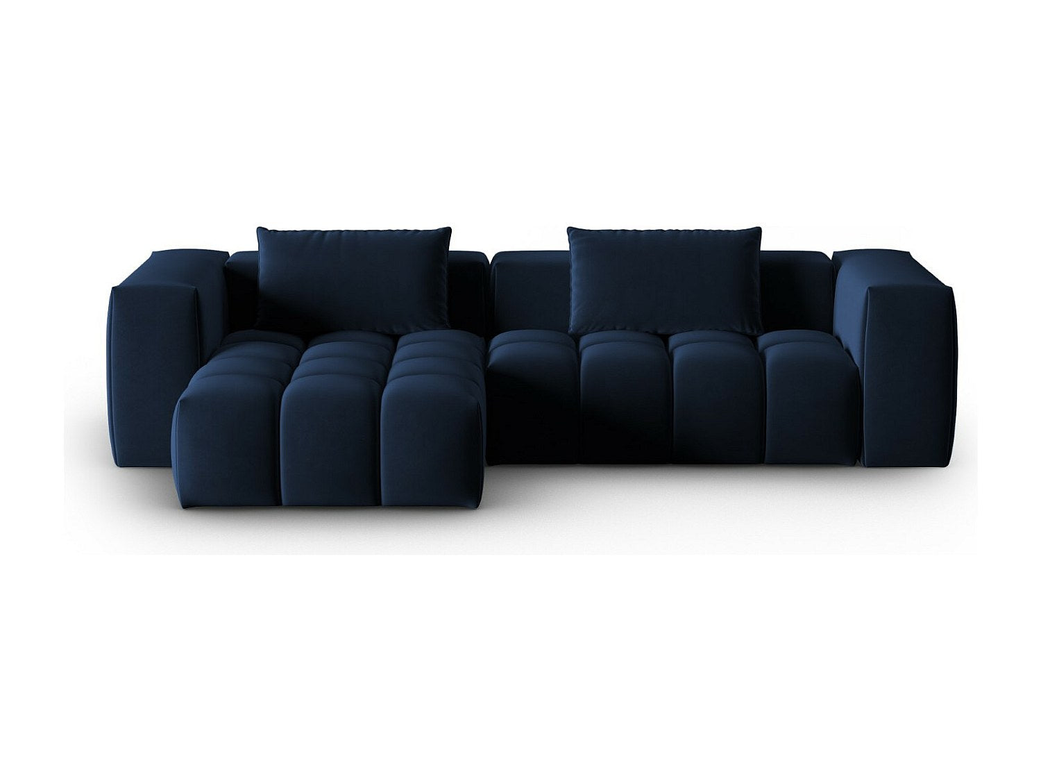 Canapé modulable 3 places bleu velours