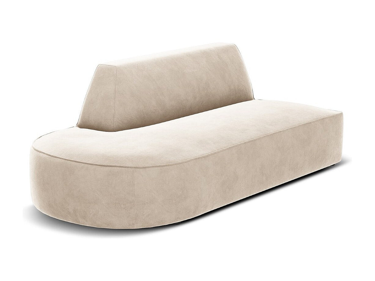 Canapé modulable 2 places beige velours - Charles