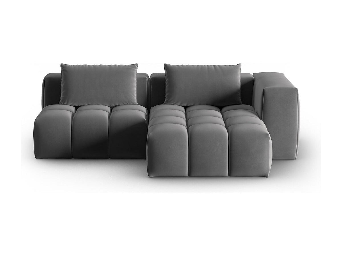 Canapé modulable 3 places gris velours