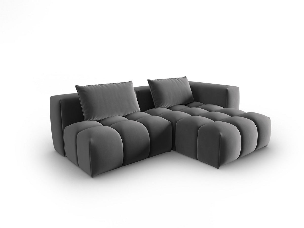 Canapé modulable 3 places gris velours