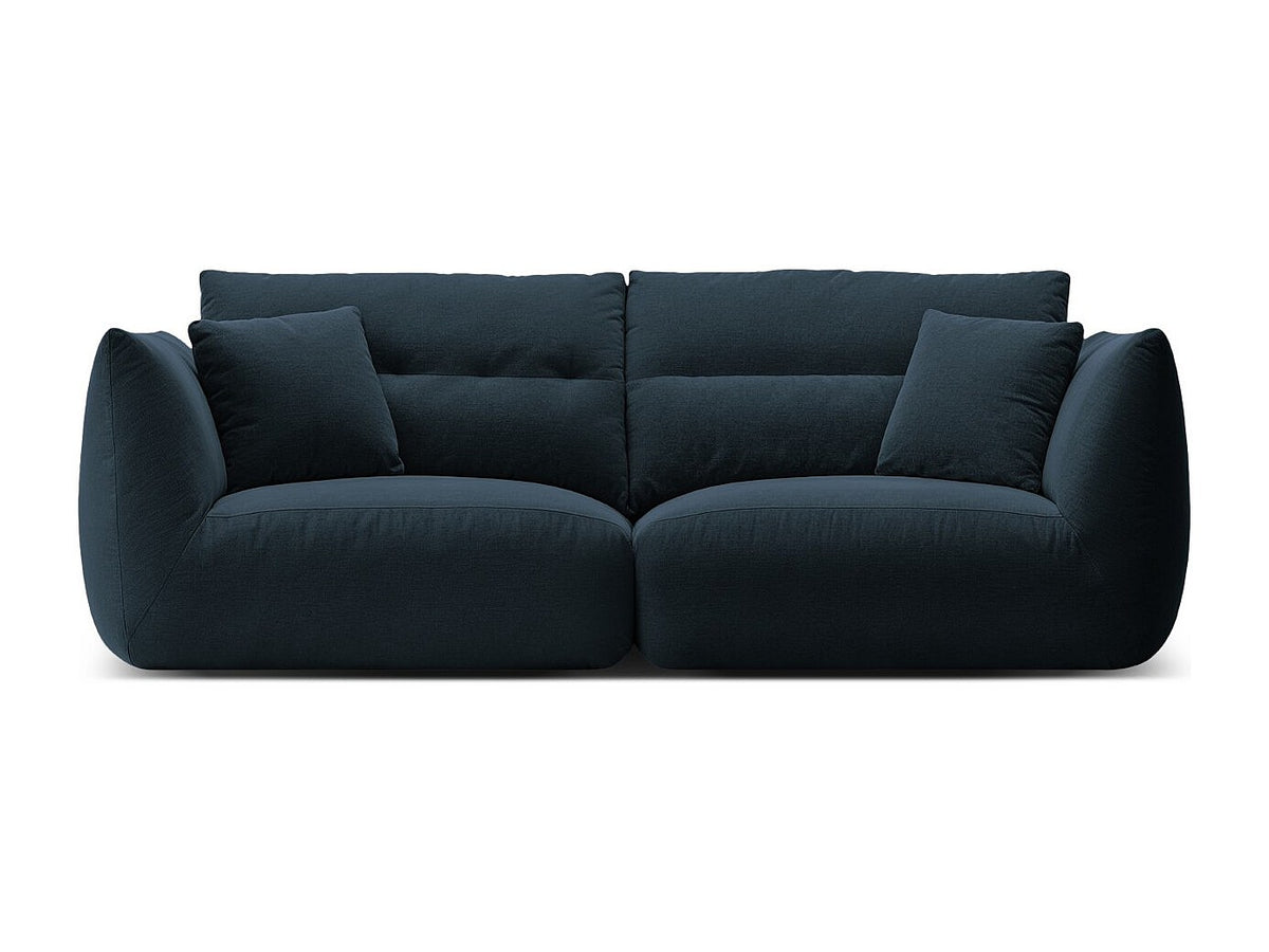 Canapé modulable 3 places bleu tissu