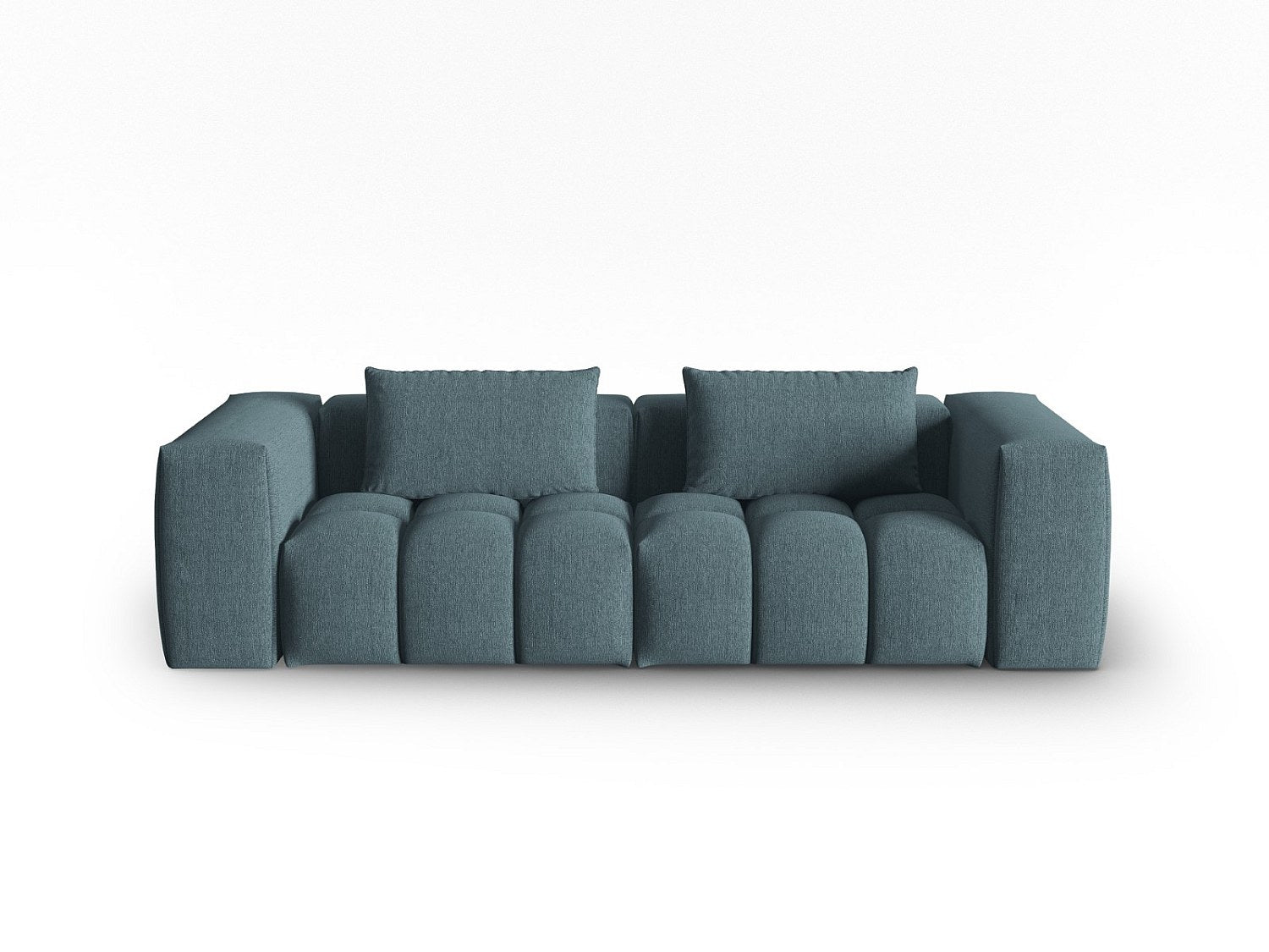 Canapé modulable 3 places bleu tissu