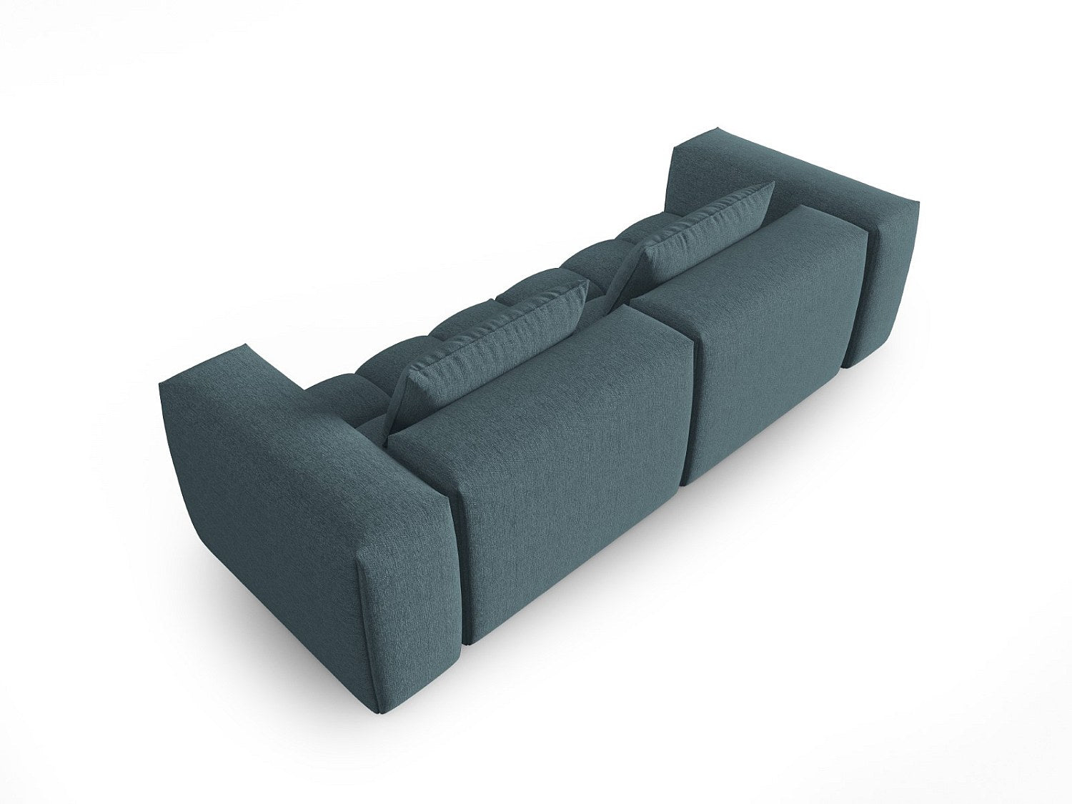 Canapé modulable 3 places bleu tissu