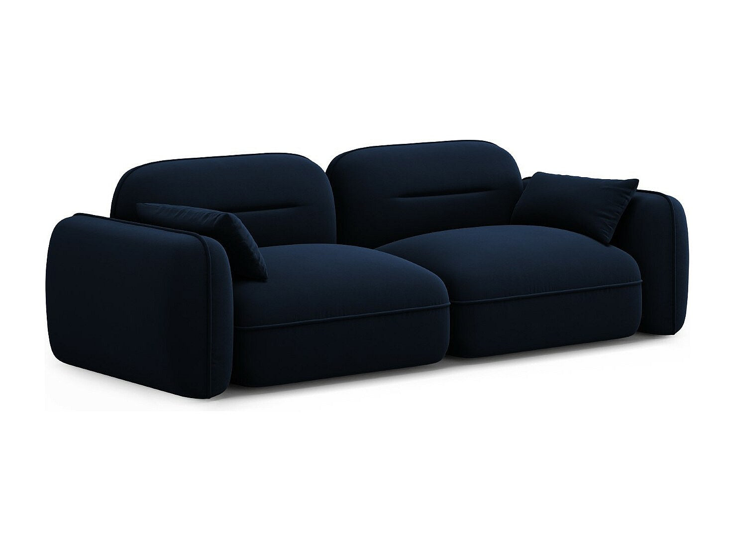 Canapé modulable 3 places bleu velours