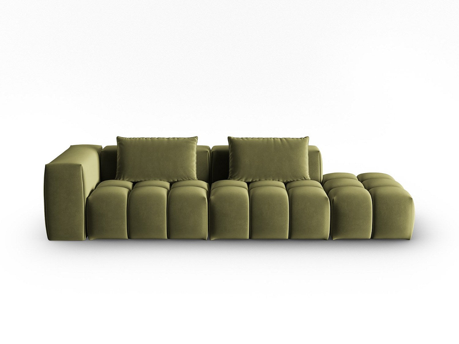 Canapé modulable 3 places vert velours
