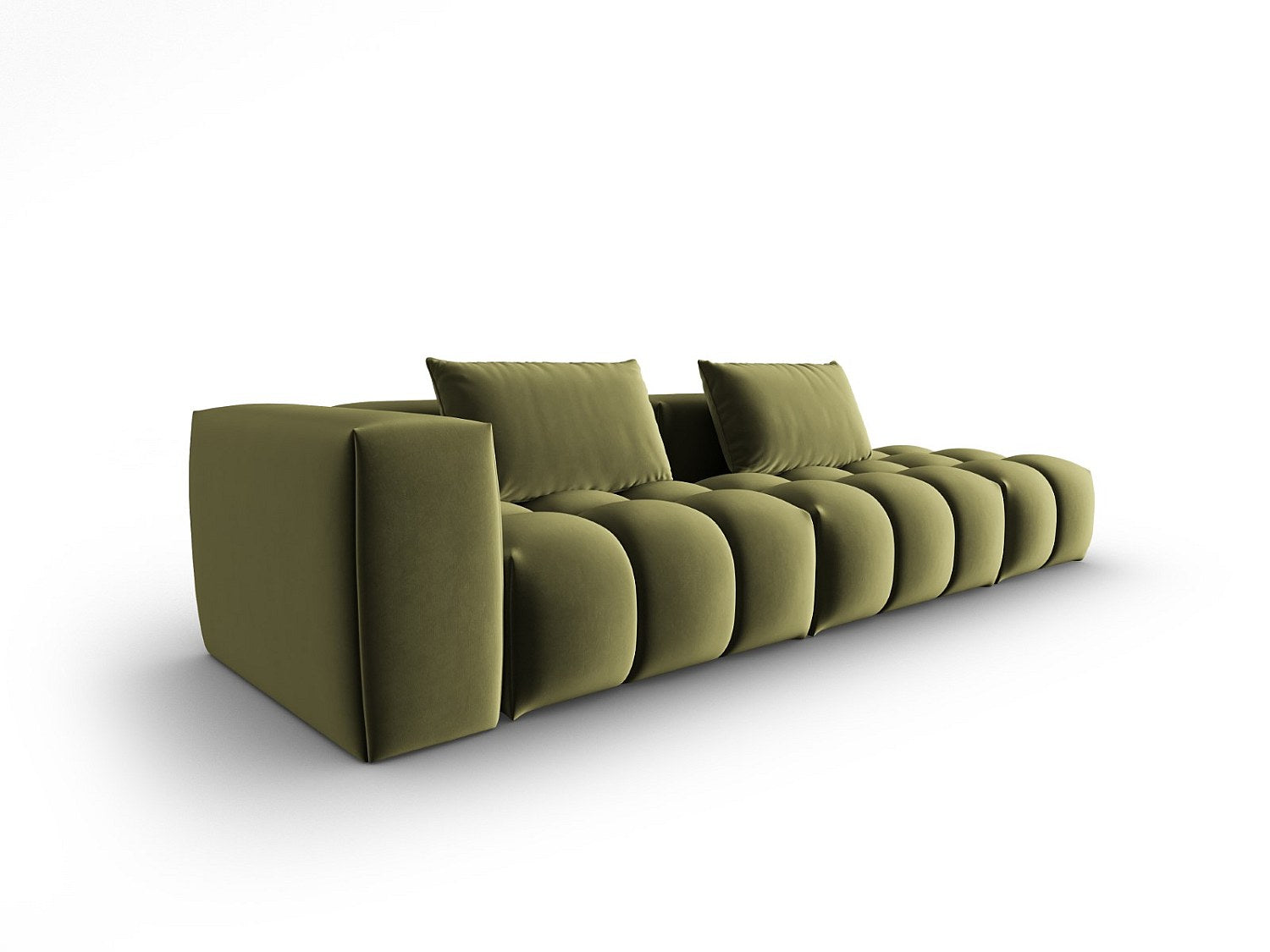 Canapé modulable 3 places vert velours
