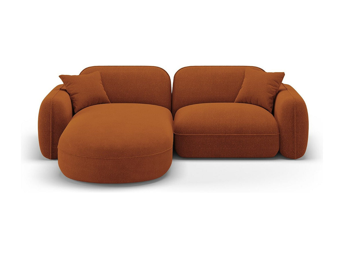 Canapé modulable 3 places orange velours
